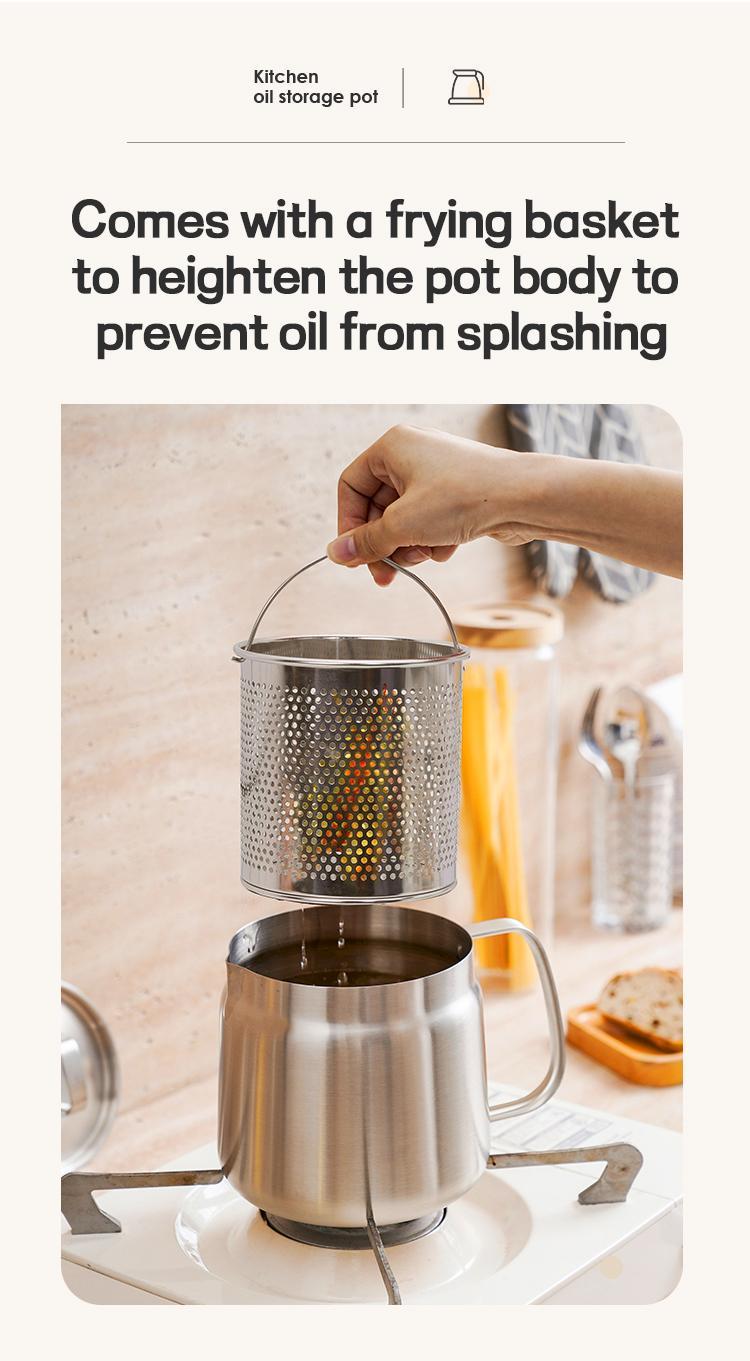 Kitchen Oil Dispenser Pot with Drip-Free Spout