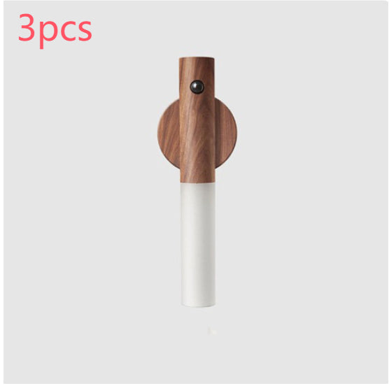 Auto LED USB Magnetic Wood Wireless Night Light