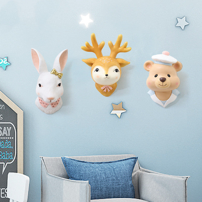 Cartoon Rabbit Wall Decor — Cute Kids Room & Nursery Art