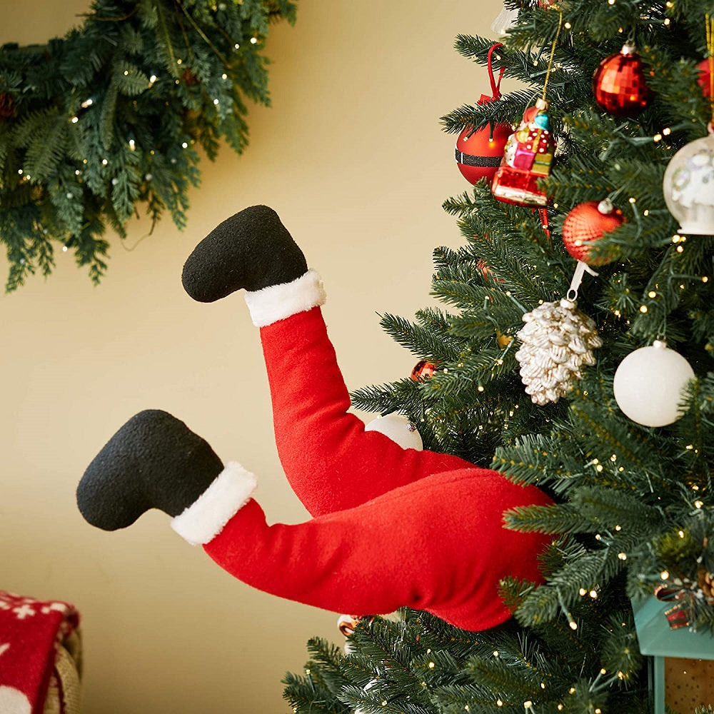 Christmas Elf Legs Garden Decoration — Funny Outdoor Xmas Decor