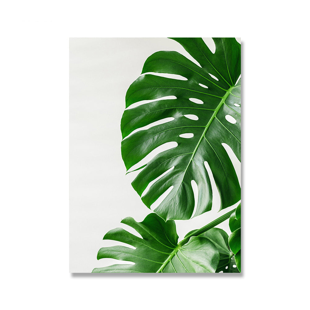 Green Plant Canvas Wall Art — Botanical Home Decor Print