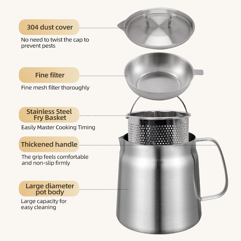 Kitchen Oil Dispenser Pot with Drip-Free Spout