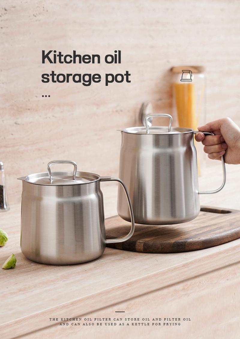 Kitchen Oil Dispenser Pot with Drip-Free Spout
