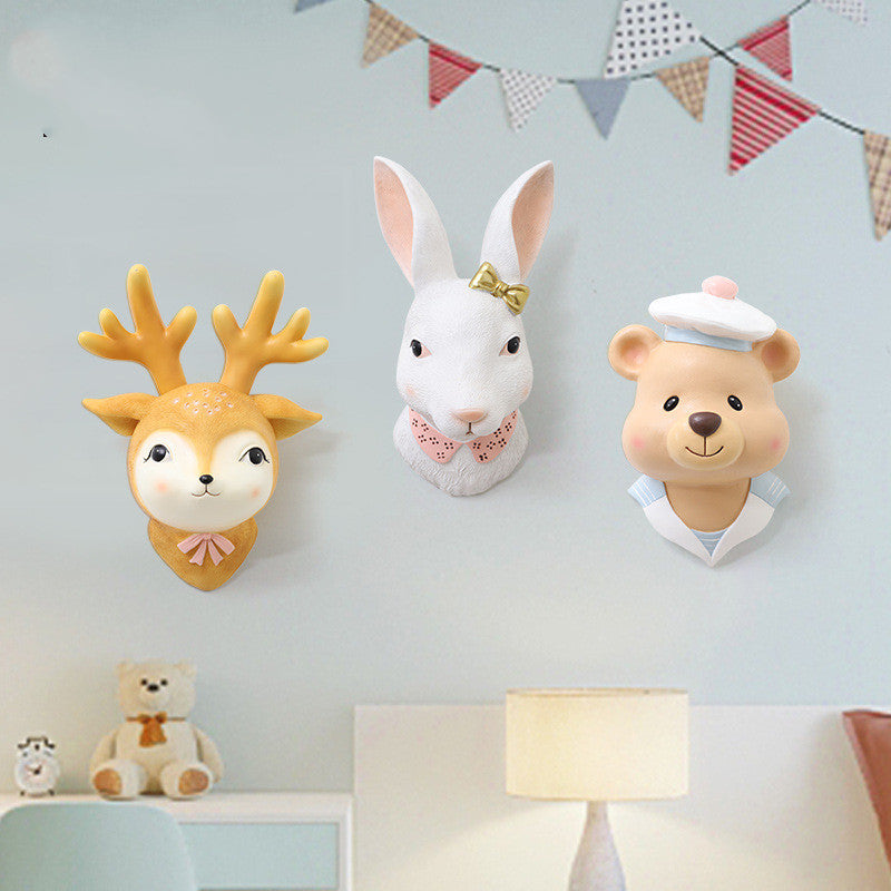 Cartoon Rabbit Wall Decor — Cute Kids Room & Nursery Art