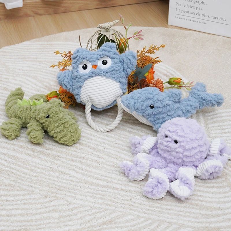 Plush Animal Shape Dog Chew & Bite Toy