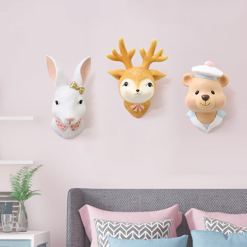 Cartoon Rabbit Wall Decor — Cute Kids Room & Nursery Art