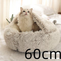 2 In 1 Dog And Cat Bed Pet Winter Bed Round