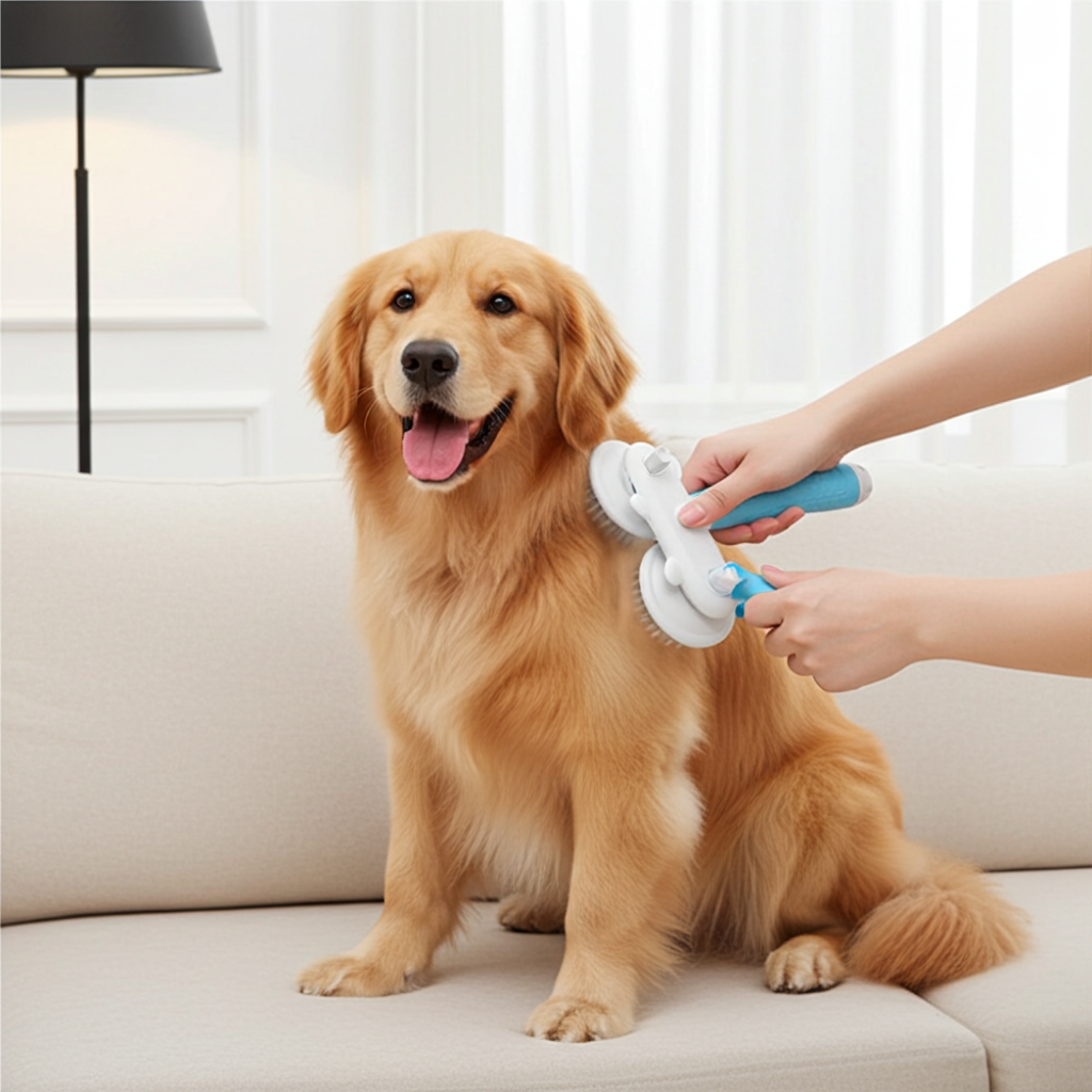 Self-Cleaning Pet Slicker Brush